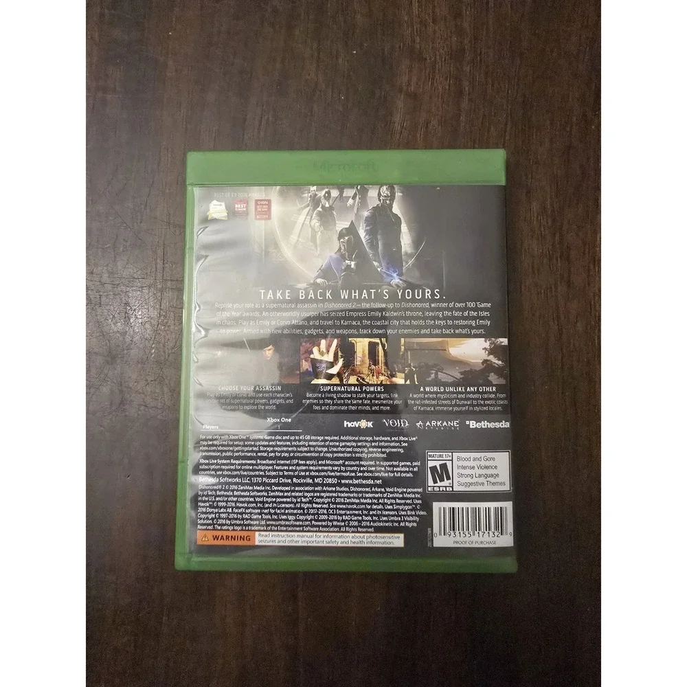 Dishonored 2 Standard Edition: Xbox One